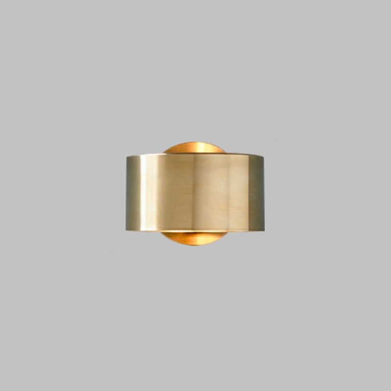 1-Light Round Wall Sconce Lamps Modern Style Brass Wall Light Lamp Sconce for Bedroom