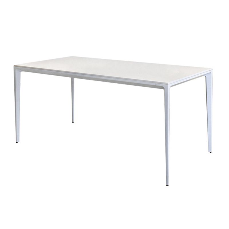 White Stone Dinette Table Set with Metal Frame 1/2/5 Pieces Modern Dining Set