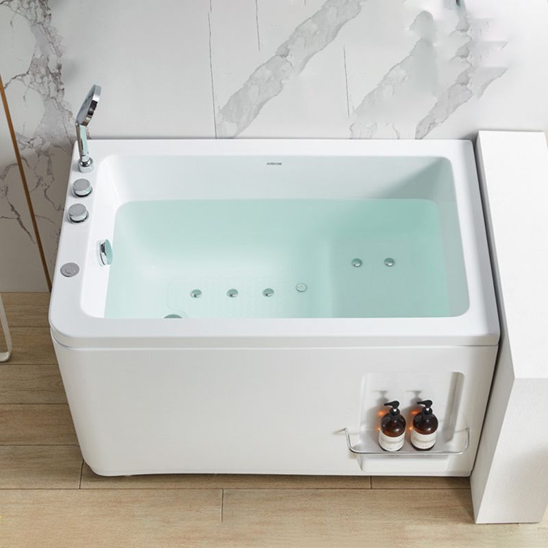 Small Tub Modern Soaking White Acrylic Bathroom Back to Wall Bathtub