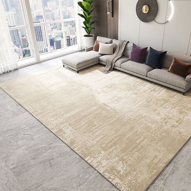 Light Brown Modern Rug Blending Color Piece Rug Washable Rug for Living Room
