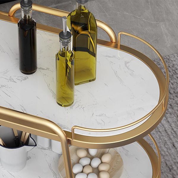 33.46"H Modern Prep Table Open Storage Metal Prep Table for Dining Room