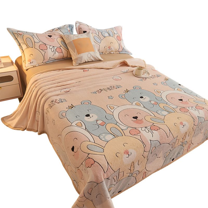 Breathable Sheet Cartoon Pattern Non-Pilling Ultra-Soft Sheet