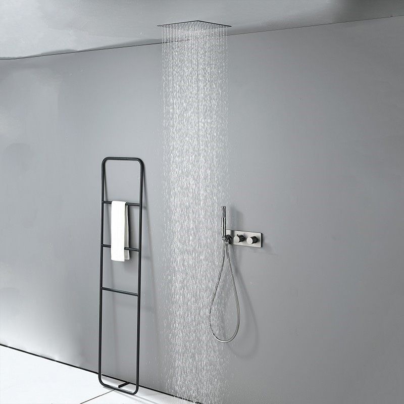Modern Solid Color Shower Combo Ceiling Mounted Shower System
