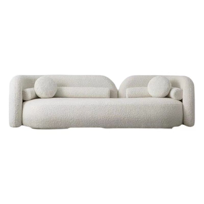 Contemporary Tuxedo Arm Sofa Wool 33.46 inch Wide Sofa for Living Room