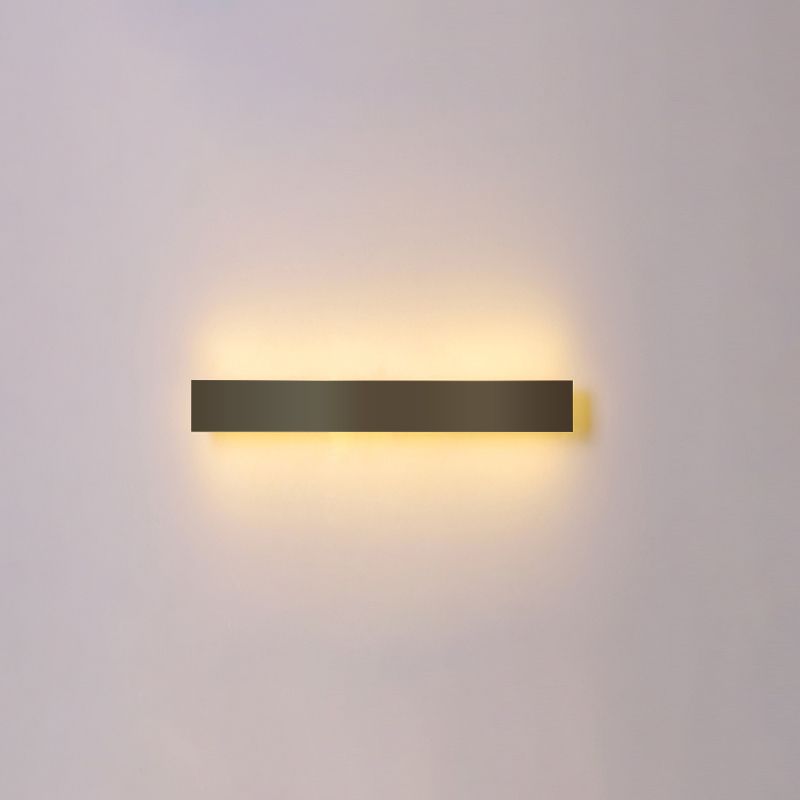 Nordic Style Iron Wall Light Strip Shape Wall Lamp with Acrylic Shade for Outdoor