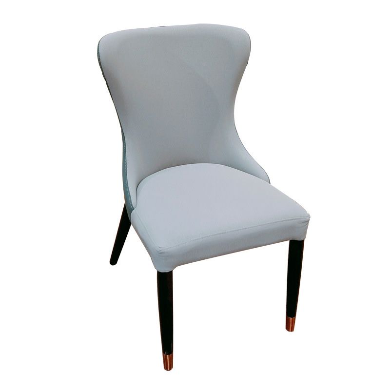 Contemporary Upholstered Dining Chairs Parsons Side Chair in Blue