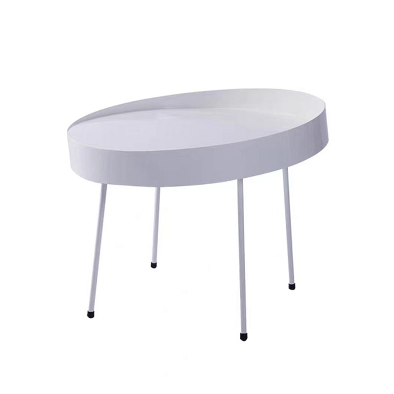 Metal Round Coffee Table Mid-Century Modern 4 Legs Cocktail Table