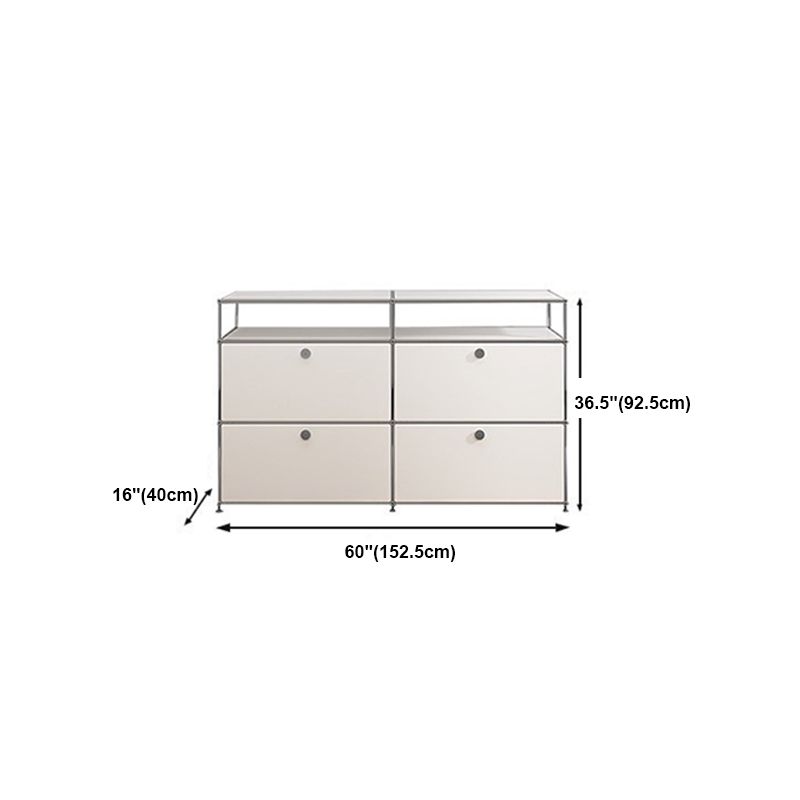 Modern Style Metal Sideboard White Colour Dining Sideboard for Living Room