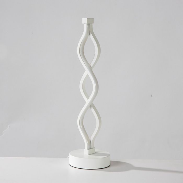 Lampade da comodino moderne con luce da tavolo lineare Lampade da comodino a 2 luci in metallo