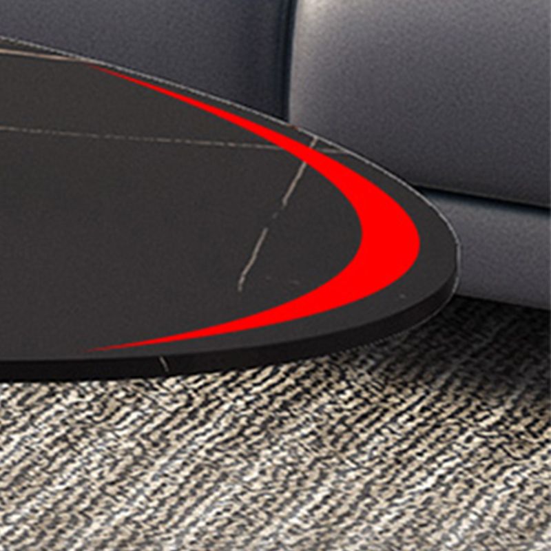 Abstract Base Design Oval/round Slate Table with Metal Base Coffee Table