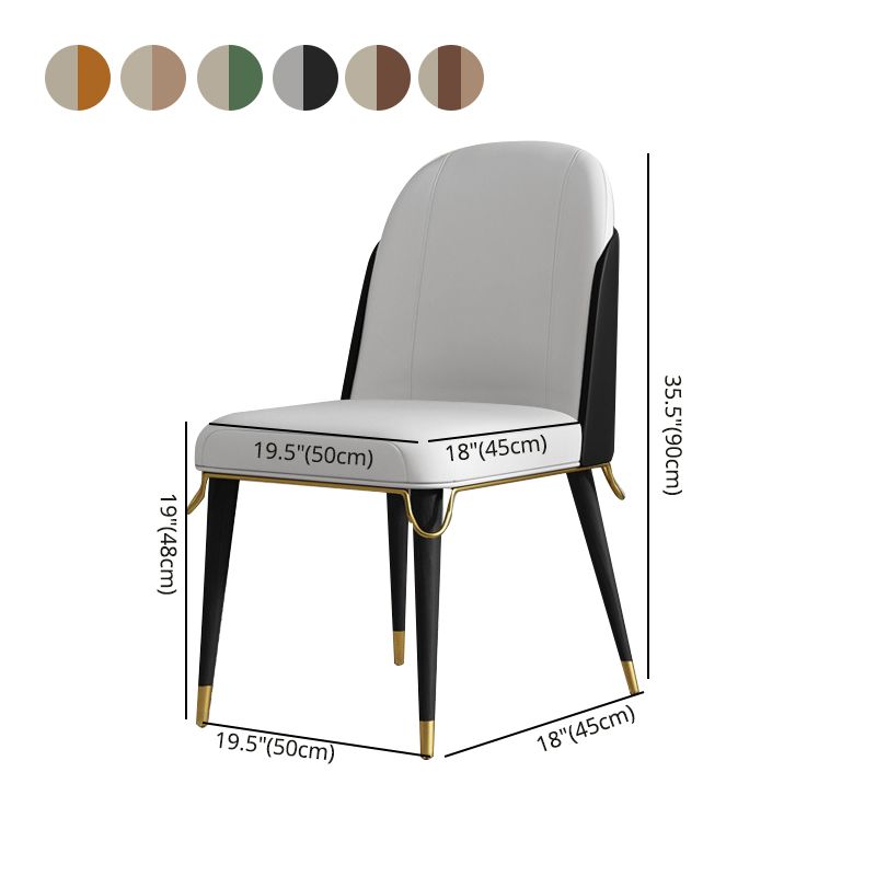 Chaises de salle à manger en bois de style nordique, chaise Parsons sans accoudoirs pour restaurant (lot de 2)
