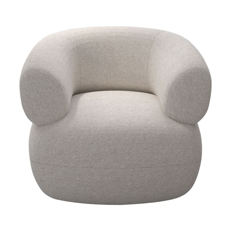 Contemporary Tight Back Curved Seating Sloped Arm Sofa for Living Room