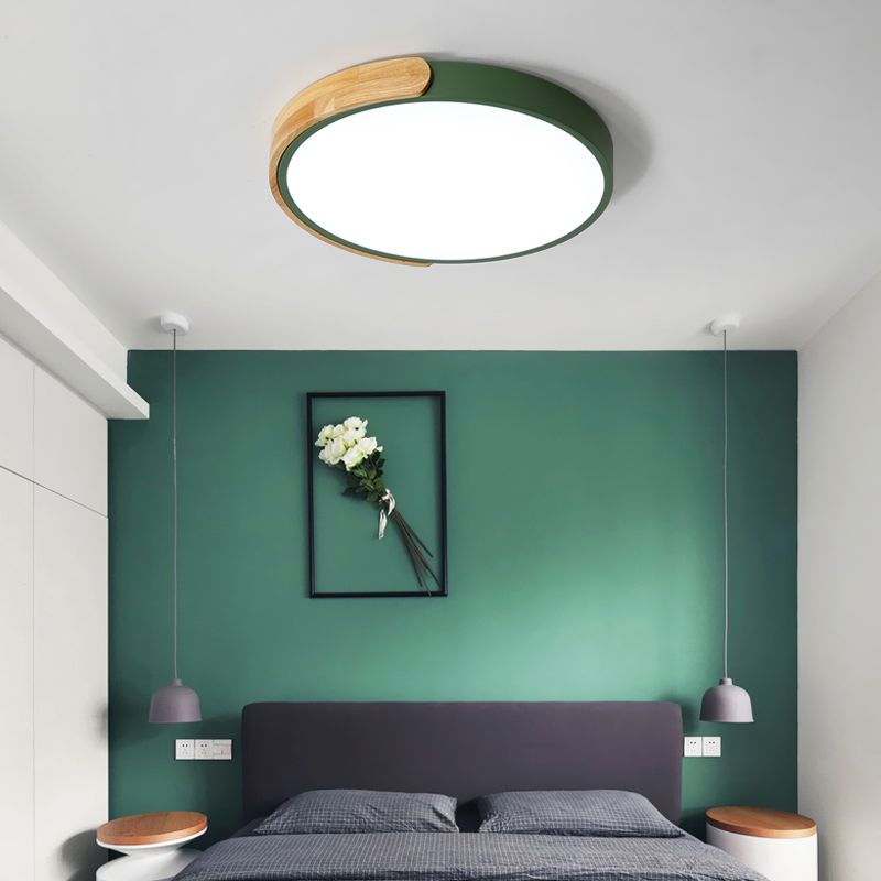 Makronen-Unterputzleuchte aus Metall, runde Schlafzimmer-Deckenleuchte mit 1 Licht