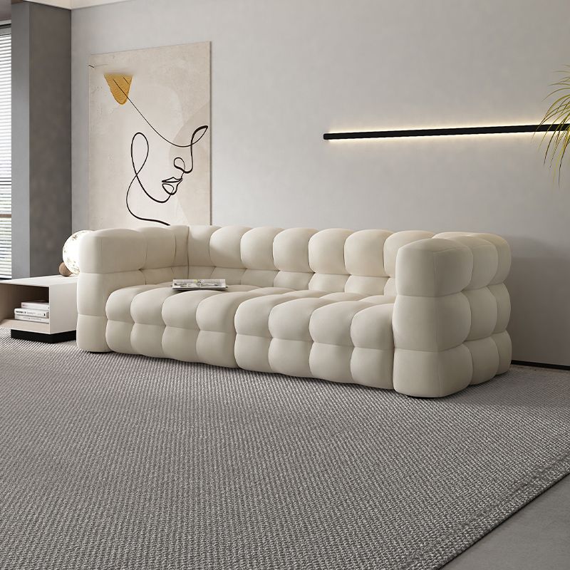 Contemporary 26.77" H Biscuit Back Tuxedo Arm Sofa for Living Room