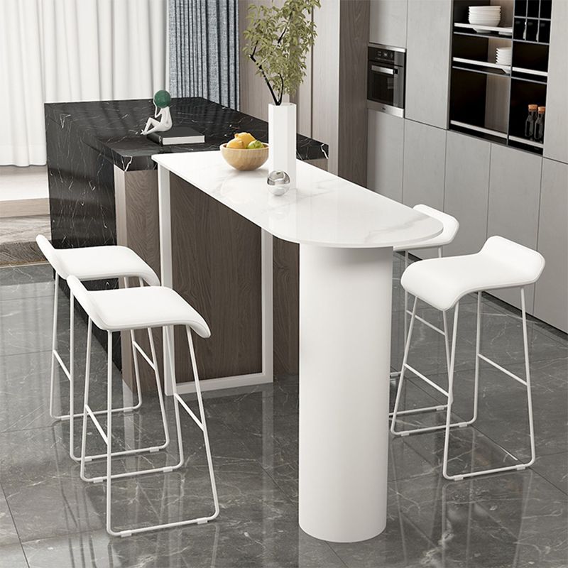 Modern 1/2/5 Pieces Sintered Stone Pub Table Set Fixed Table Counter Table