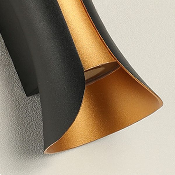 2-Light Curved Wall Sconce Lights Contemporary Style Metal Wall Mounted Lights