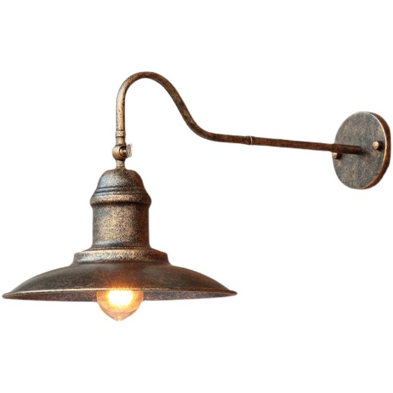 Conical Wall Light Fixture Industrial Style Metal Wall Mount Lighting