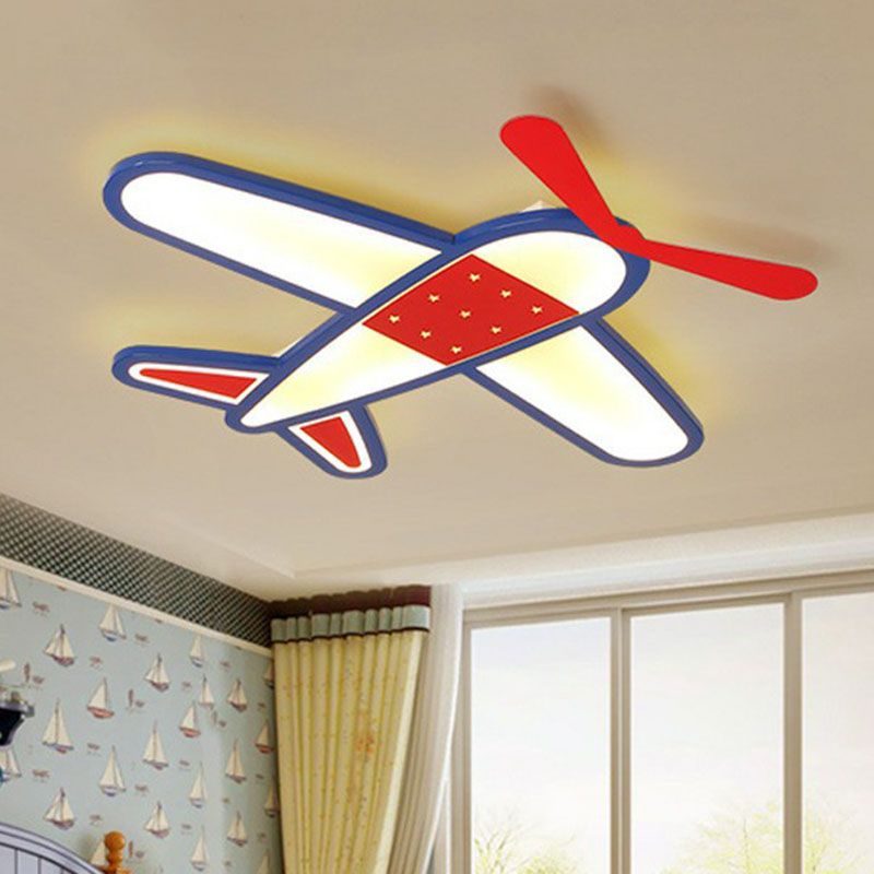 Plafonnier encastré en acrylique pour enfants, luminaire LED rouge à montage encastré pour chambre à coucher