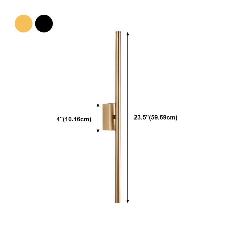 1 Light Linear Wall Mounted Lamps Modern Style Metal Wall Sconce Lights