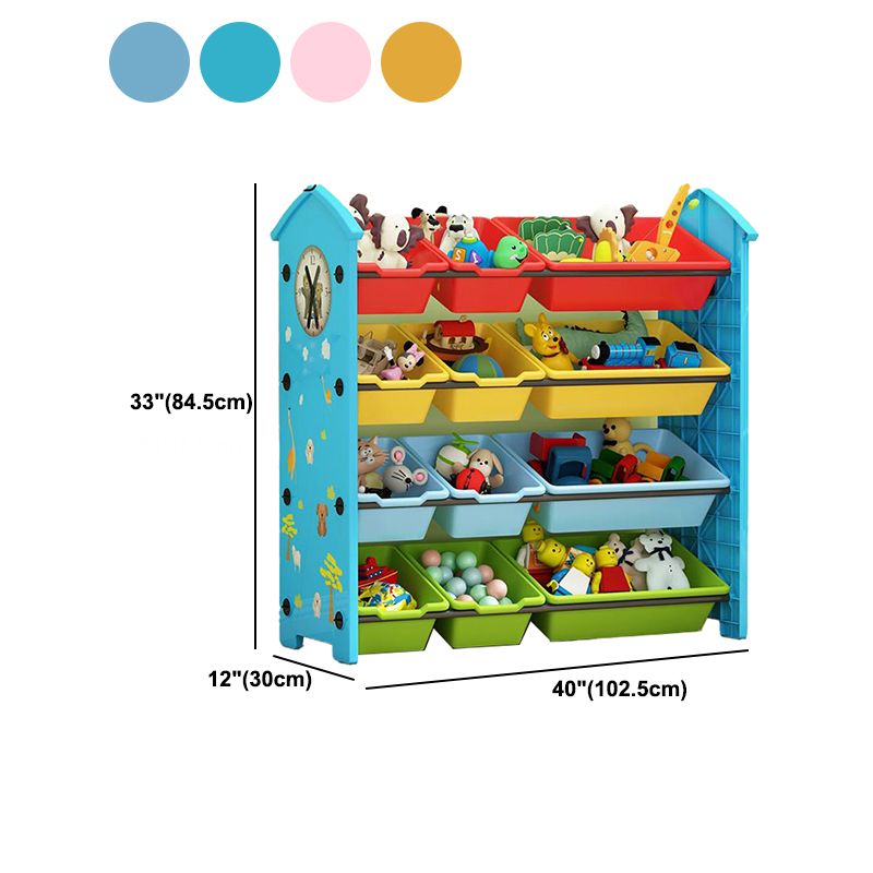 Contemporary Plastic Bookcase Closed Back Bookcase for Living Room