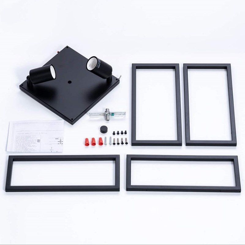 Appareils d'éclairage encastrés carrés plafonniers industriels en métal pour couloir