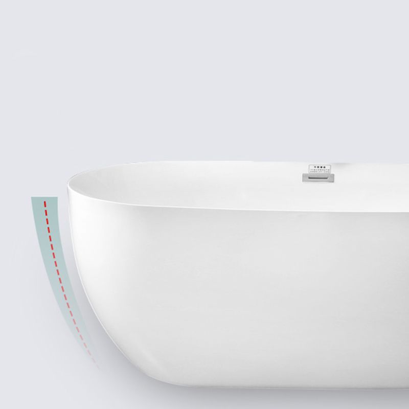 Bathroom Acrylic Oval Bathtub Soaking Tubs without Base in White
