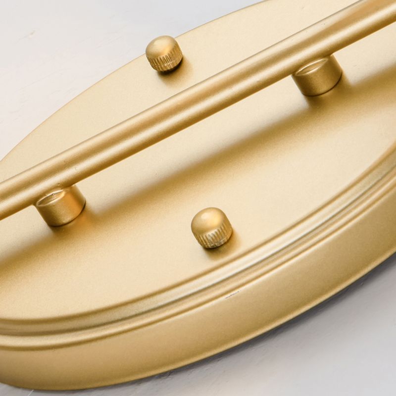 Metal Modern Wall Sconce Flower Shape Wall Light with Glass Shade for Bedroom in Gold