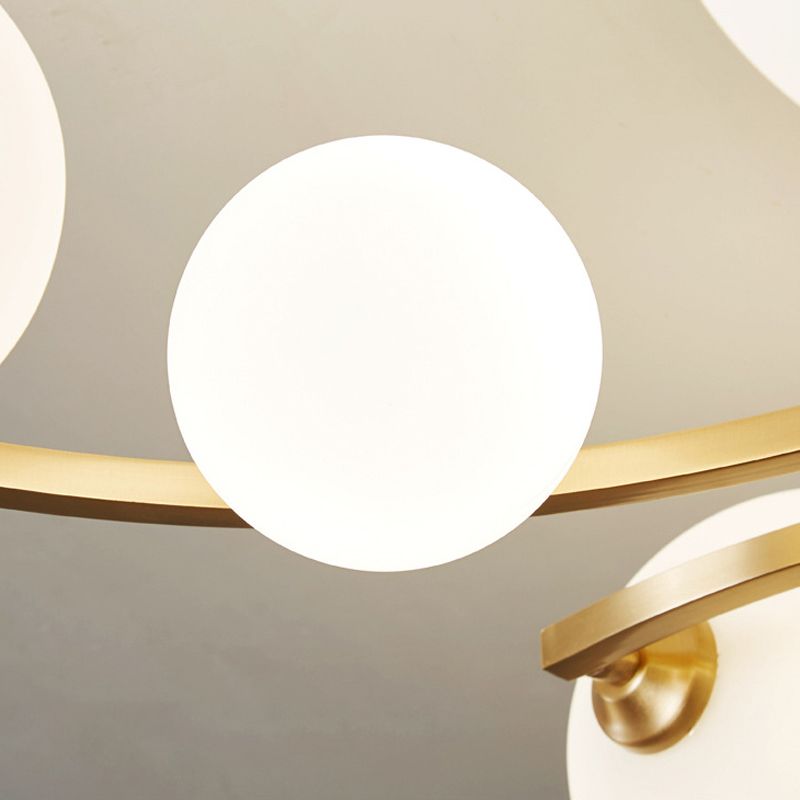 Modern Style Sputnik Flush Mount Metal Ceiling Light in Gold for Bedroom
