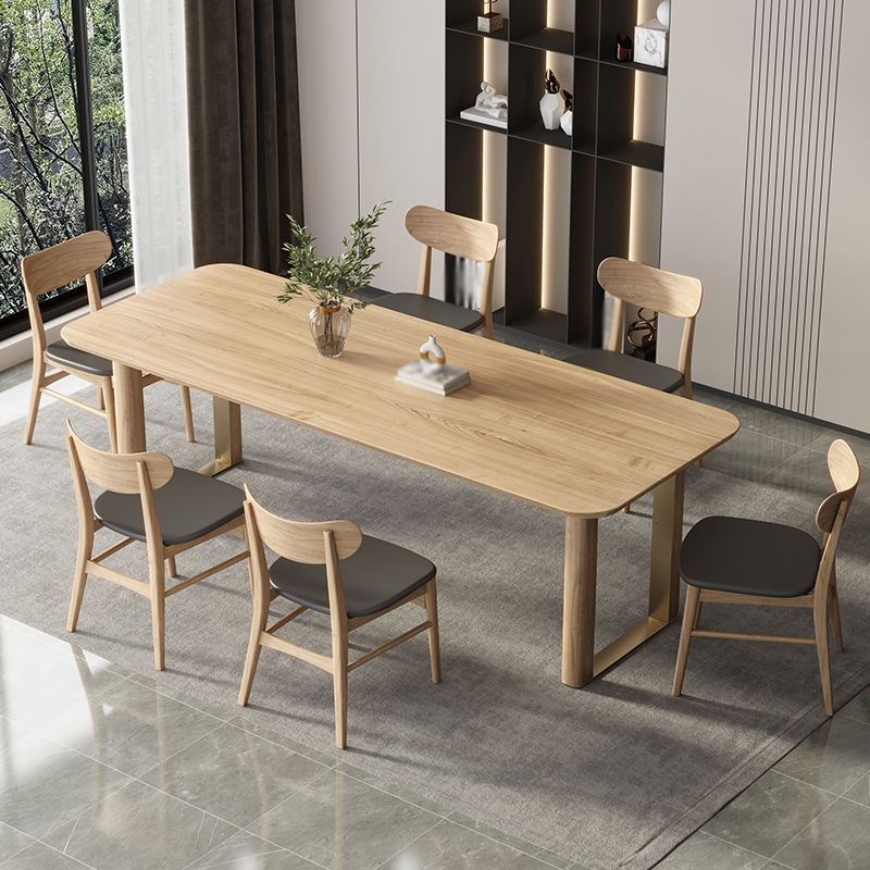 Modern Solid Wood Dining Table Set 1/4/5/7 Pieces Dining Set for Home Use