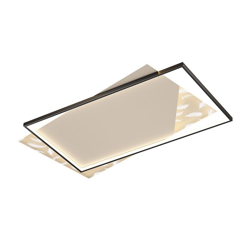 Plafonnier encastré géométrique minimaliste moderne luminaire encastré en verre