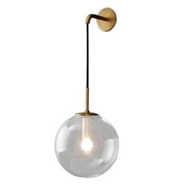 Smoke Grey Globe Glass Sconce Light Modern Style Minimalism 1-Light Wall Mount Lamp for Bedroom