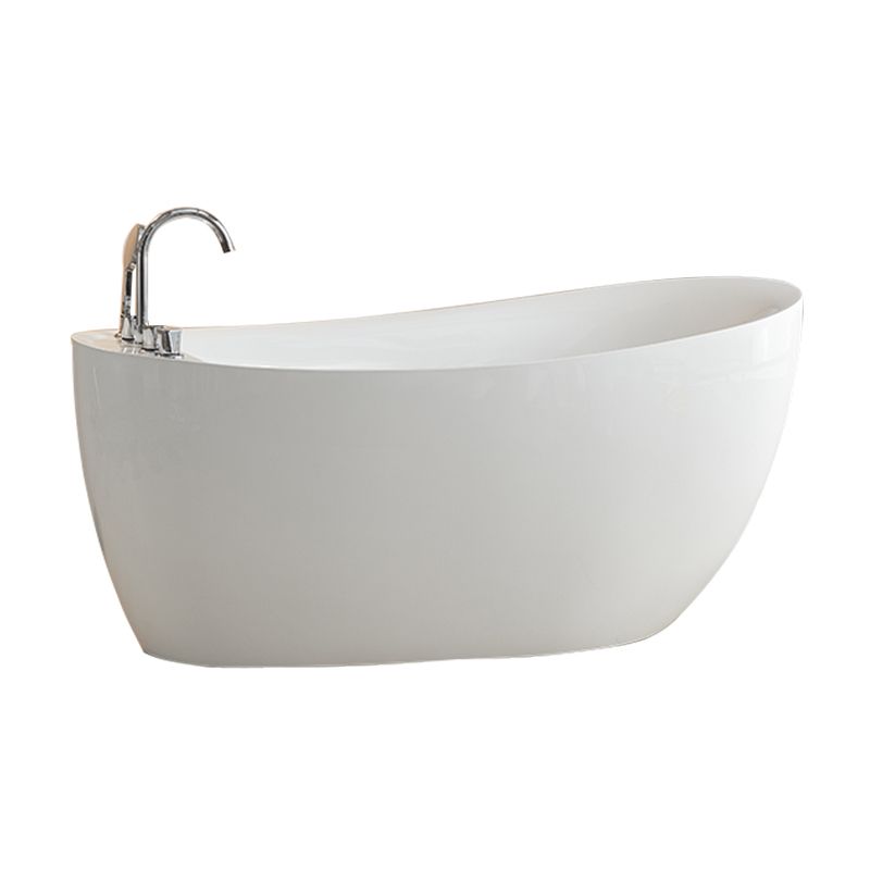Modern Acrylic Freestanding Bath Tub Soaking 31.5-inch Tall Bathtub in White