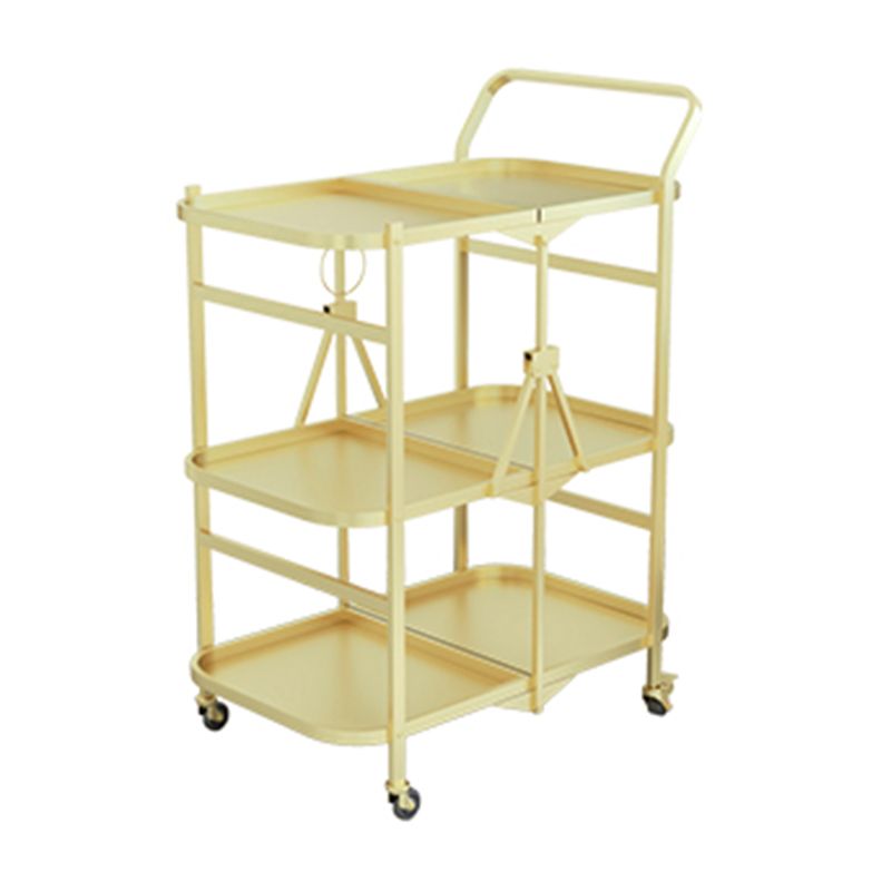 35.43"H Rectangular Prep Table Modern Style Metal Folding Prep Table