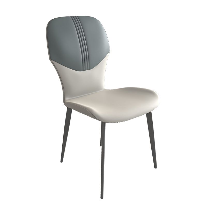 Contemporary Style Metal Dining Chairs Wingback Side Chairs for Kitchen