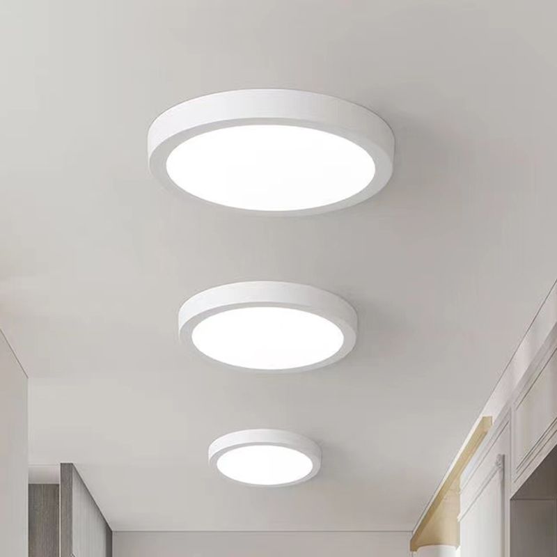 Geometry Shape LED Ceiling Lamp Modern Simple Style Aluminium 1 Light Flush Mount for Corridor