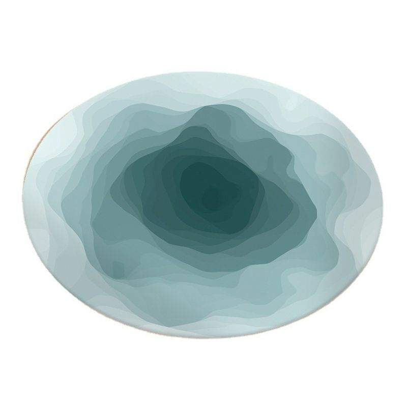 Abstract Round Rug Gradual Change Design Rug Anti-Slip Backing Carpet for Bedroom