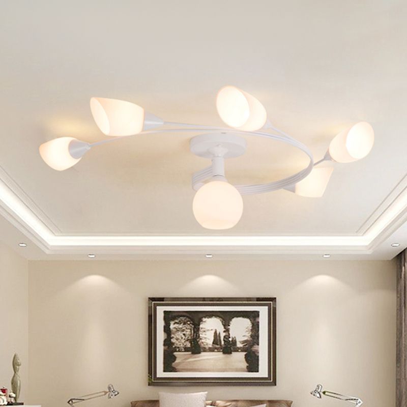 Luminaires encastrés en verre à cône contemporain pour salon