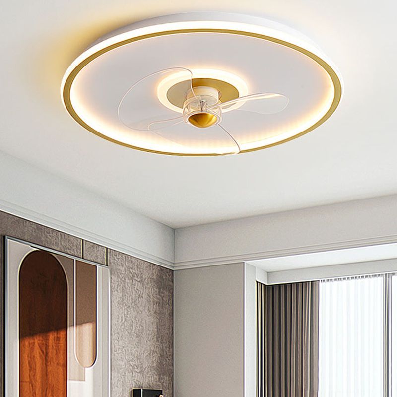 2 Light Ceiling Fan Lighting Modern Style Metal Ceiling Fan Light for Bedroom