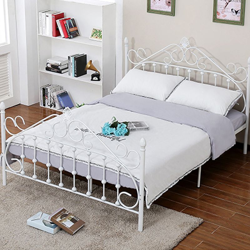 Modern Metal Folding Bed Arched Open-Frame Bed with Headboard