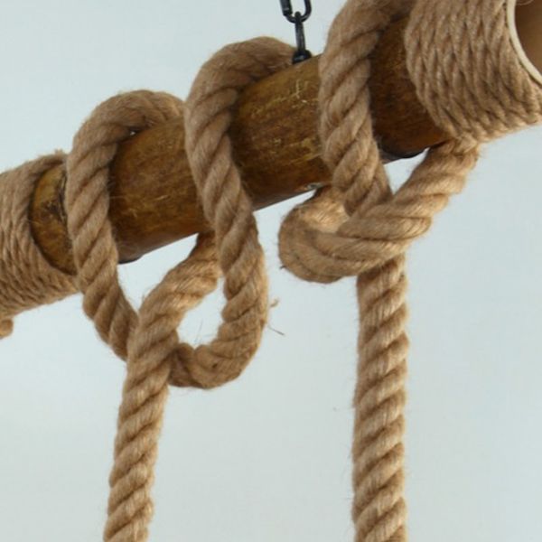 Rope Island Pendant Industrial Style Island Light Fixtures for Living Room