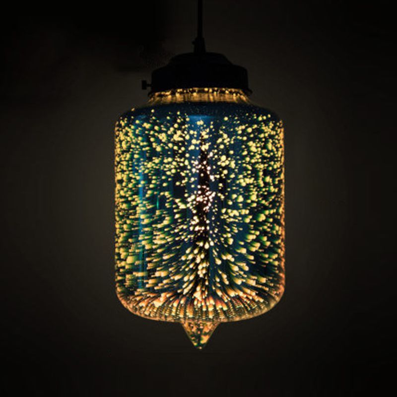 Modernista 1 bulbo de vidrio Kit de luz de vidrio blanco