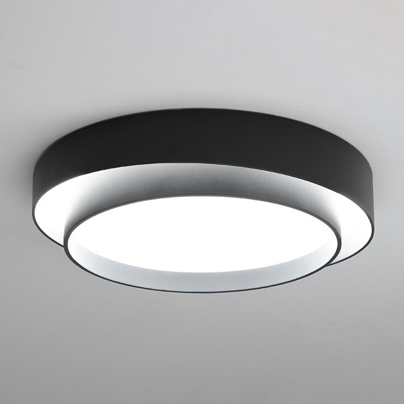 Plafonnier encastré en métal à Double cercle, luminaire de plafond encastré à LED Simple