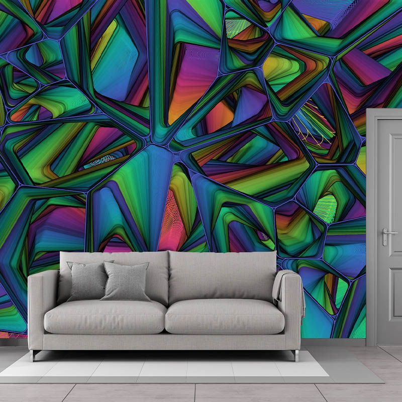 Illustration Pattern Mildew Wall Mural Art Horizontalt for Living Room