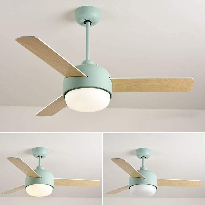 Metal Fan Shape Ceiling Fans Kid Style 1 Light Ceiling Mount Fan Fixture