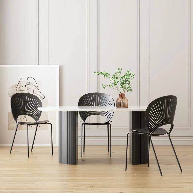 Eettafel met dubbele voetstuk Moderne stijl eettafel voor thuis