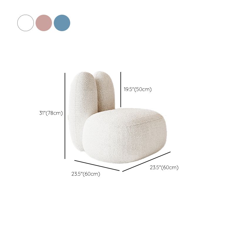 Modern Living Room Accent Chair Fixed Back Armless Lounge Chair