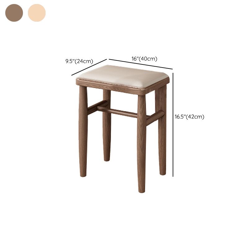 Mid-Century Modern Make-up Vanity Solid Wood Flip-Top Dressing Table