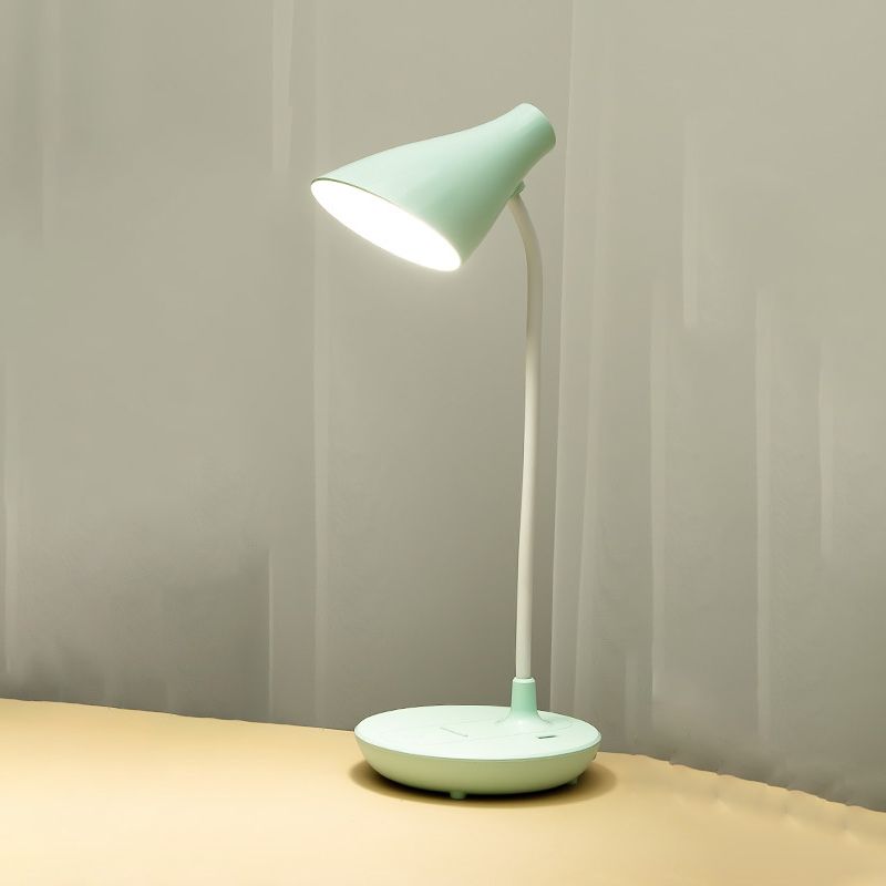 Modern Cone Table Lamp Plastic 1 Light Night Table Lamps in Multi-Colored