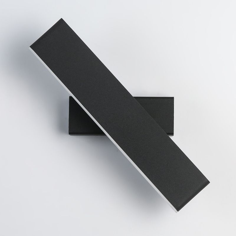 Lampada a parete a LED rettangolare acrilica in stile moderno in ferro battuto in ferro battuto con una parete per camera da letto