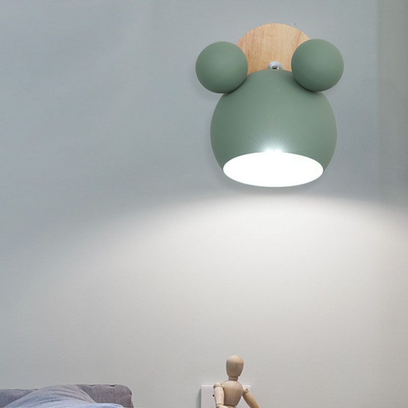 Nordic Modern Wall Sconce 1-Light Iron Wall Mounted Lighting for Bedroom